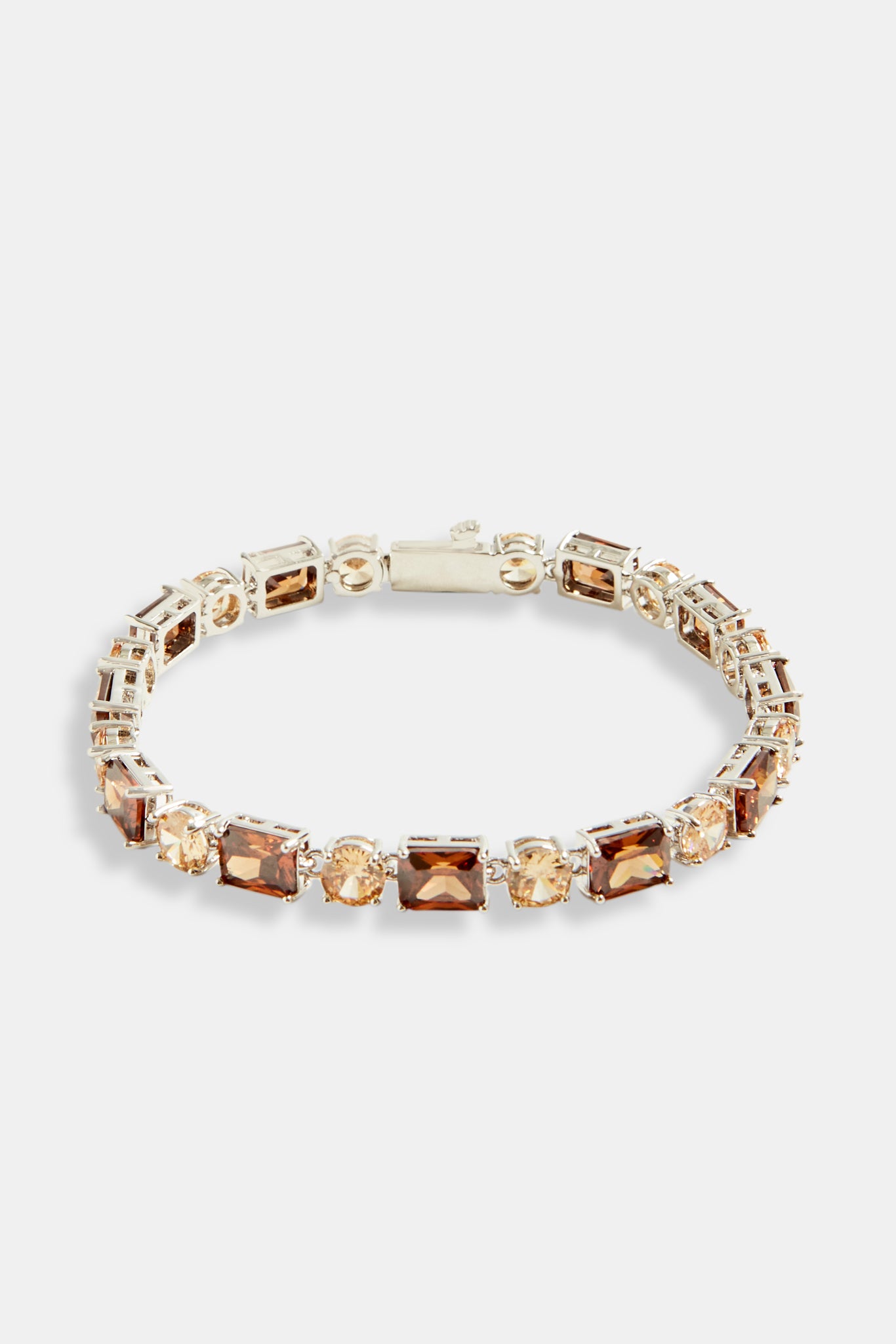 Iced CZ Chocolate Multi Shape Tennis Bracelet - 6mm
